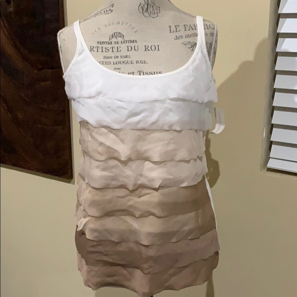 Multi colored cream to tan cami